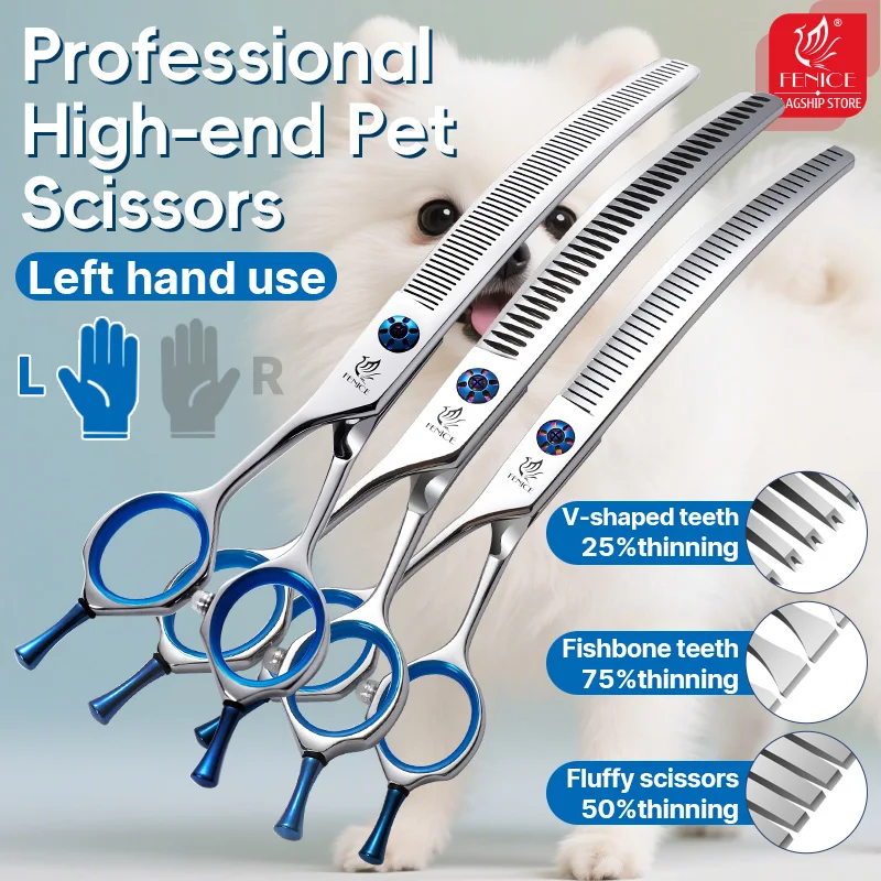 Grooming Scissors - Profesjonalne nożyczki Fenice JP440C dla leworęcznych