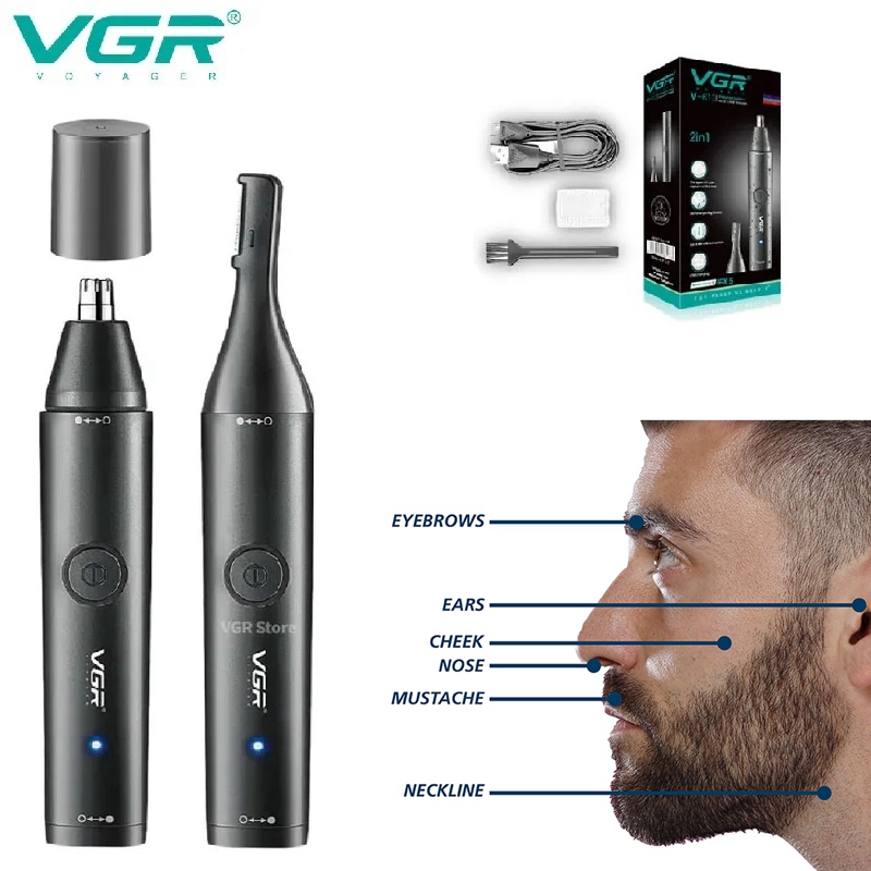 Nose Trimmer - VGR Zmywalny trymer do włosów w
