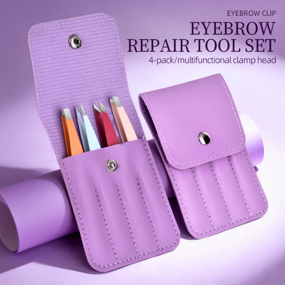 Grooming Kit - Profesjonalny 4-częściowy zestaw pęset do brwi