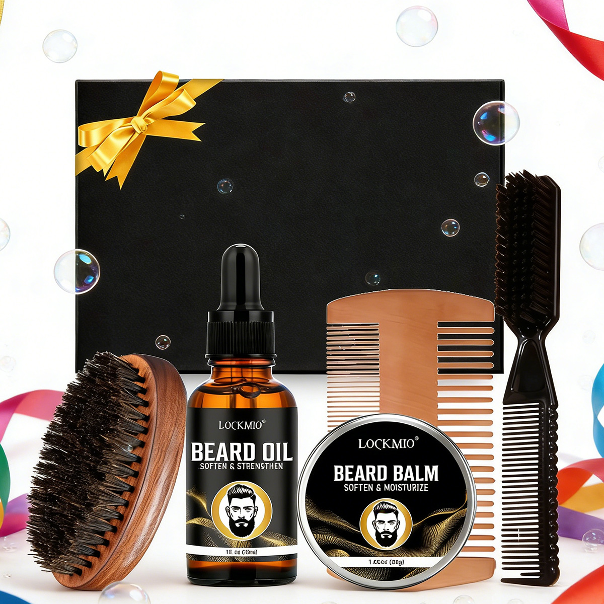 Beard Oil - LOCKMIO Zestaw do stylizacji brody dla