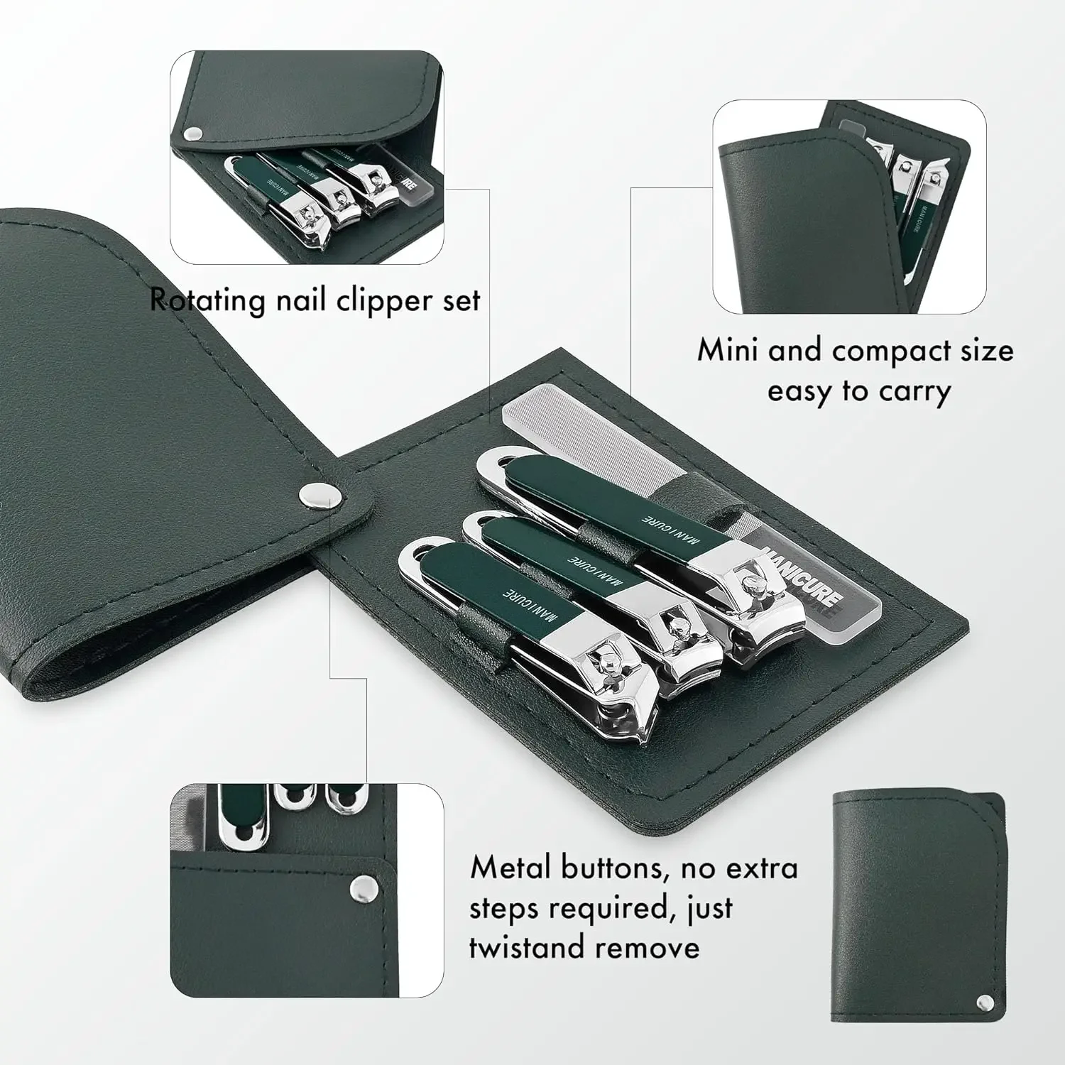 4-częściowy zestaw do manicure – Mens Grooming Travel Kit recenzja i cena