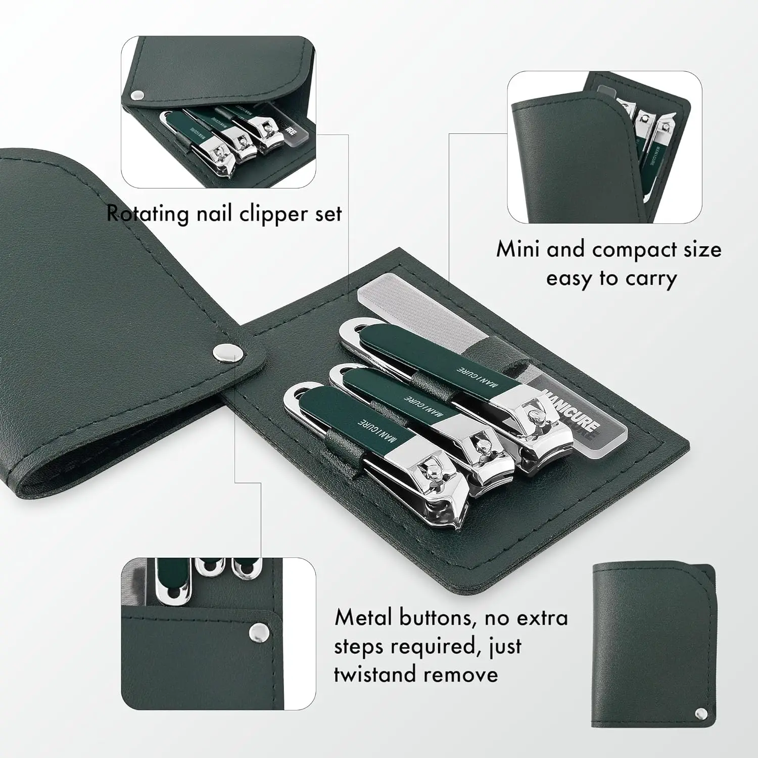 4 szt. Zestaw do manicure dla  – Mens Grooming Travel Kit recenzja i cena