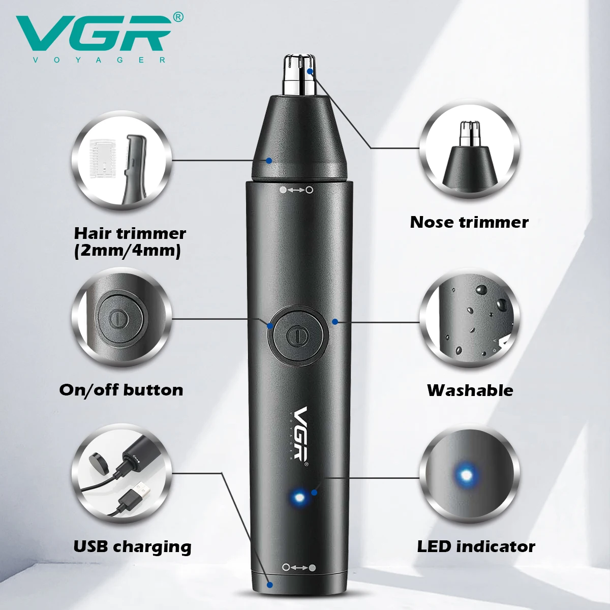 VGR Zmywalny trymer do włosów  – Nose Trimmer recenzja i cena