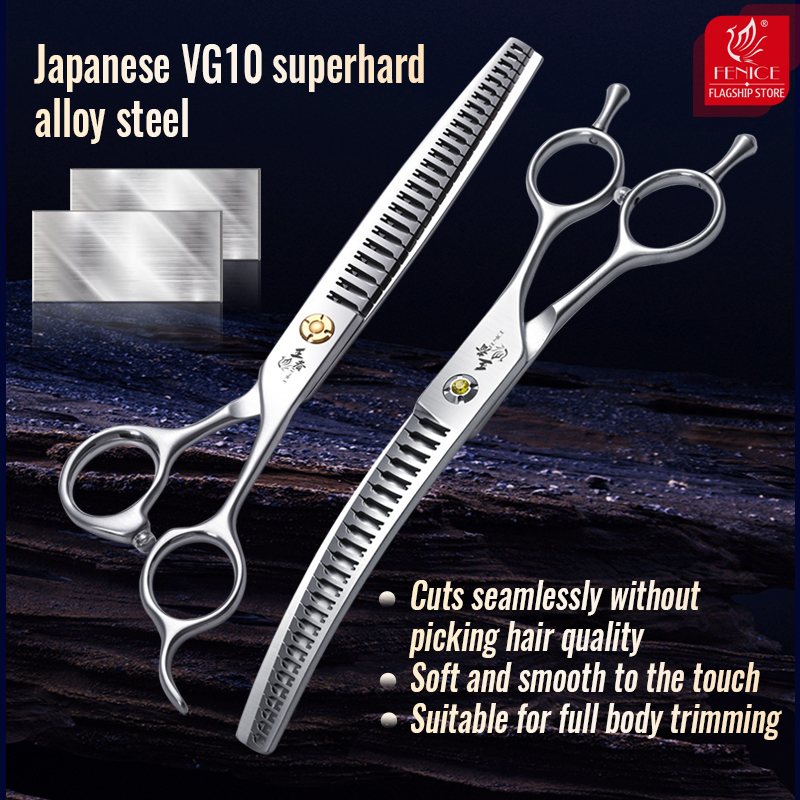 Fenice 7 cali 3D Gradient bezś – Grooming Scissors recenzja i cena